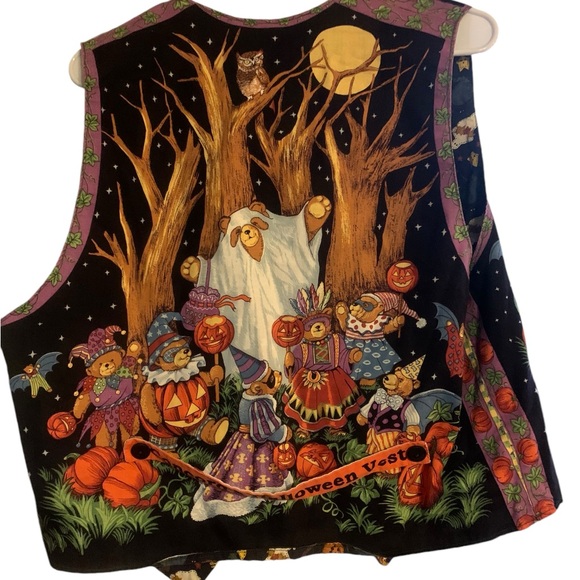 Vintage Halloween themed 90’s teddy bear vest size m/l - Picture 5 of 7